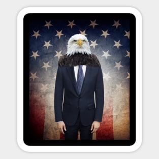 THE AMERICAN BALD EAGLE MAN Sticker